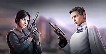 Jyn Erso and Director Krennic, Force Arena friendly match artwork